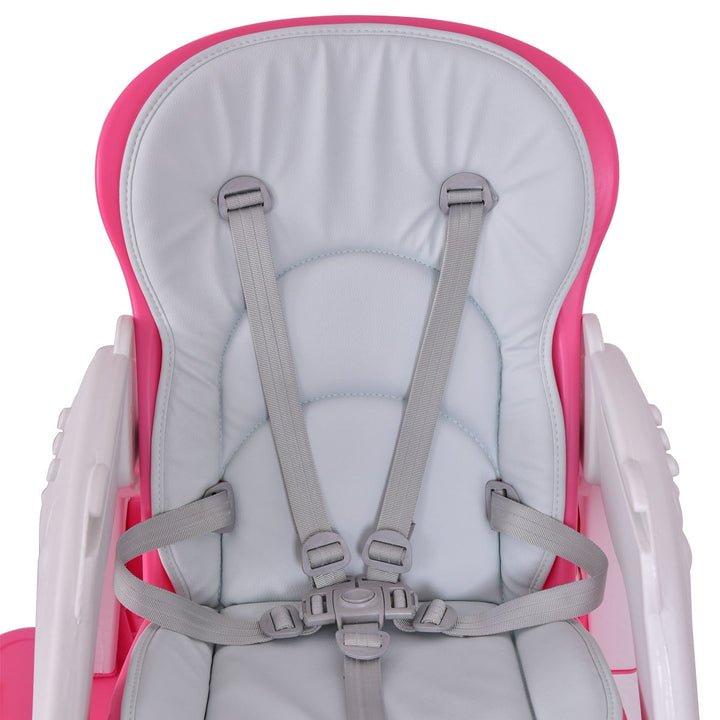 3 in 1 Convertible Play Table Seat Baby High Chair-Pink