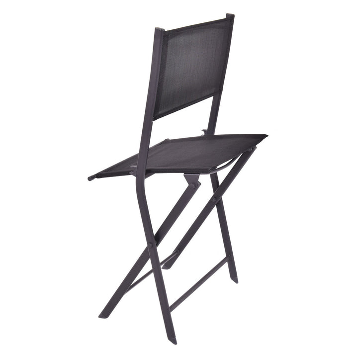 4-Pack Patio Folding Chairs Portable for Outdoor Camping-Gray
