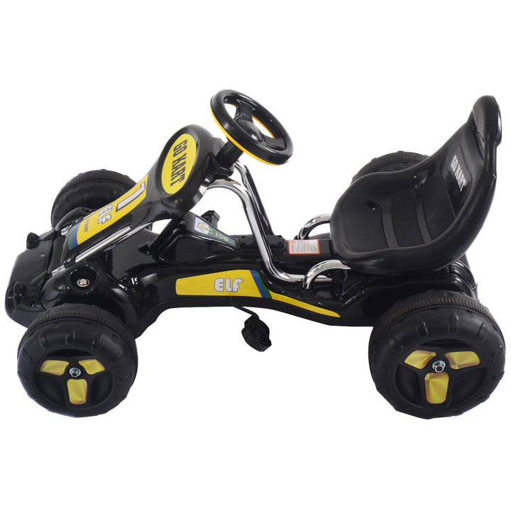 Go Kart Kids Ride On Car Pedal Powered Car 4 Wheel Racer Toy Stealth Outdoor-Black