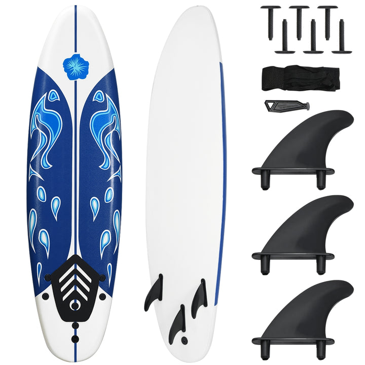 6 Feet Surf Foamie Boards Surfing Beach Surfboard-White